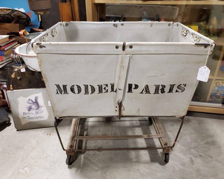 Vintage Canvas Model Paris Laundry Cart